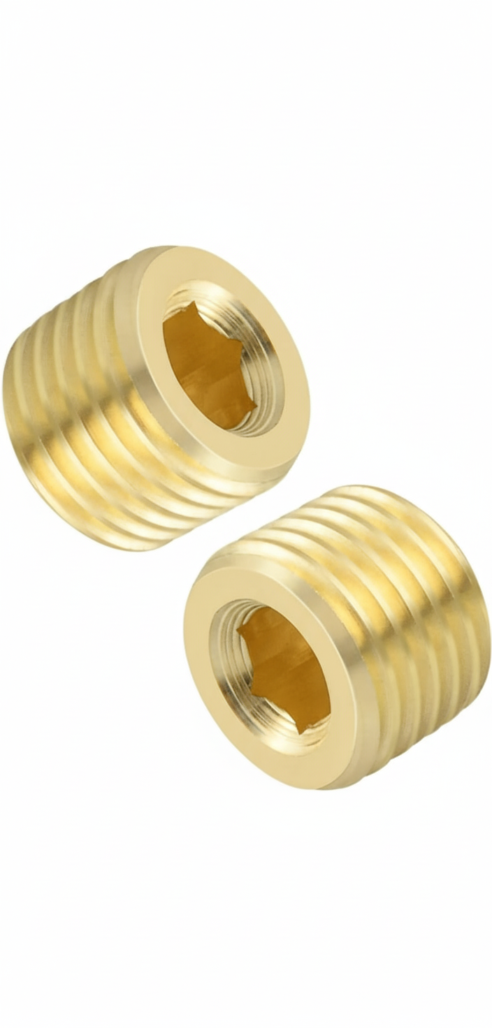 Solid Brass Plumbing Spacers with Hex Head