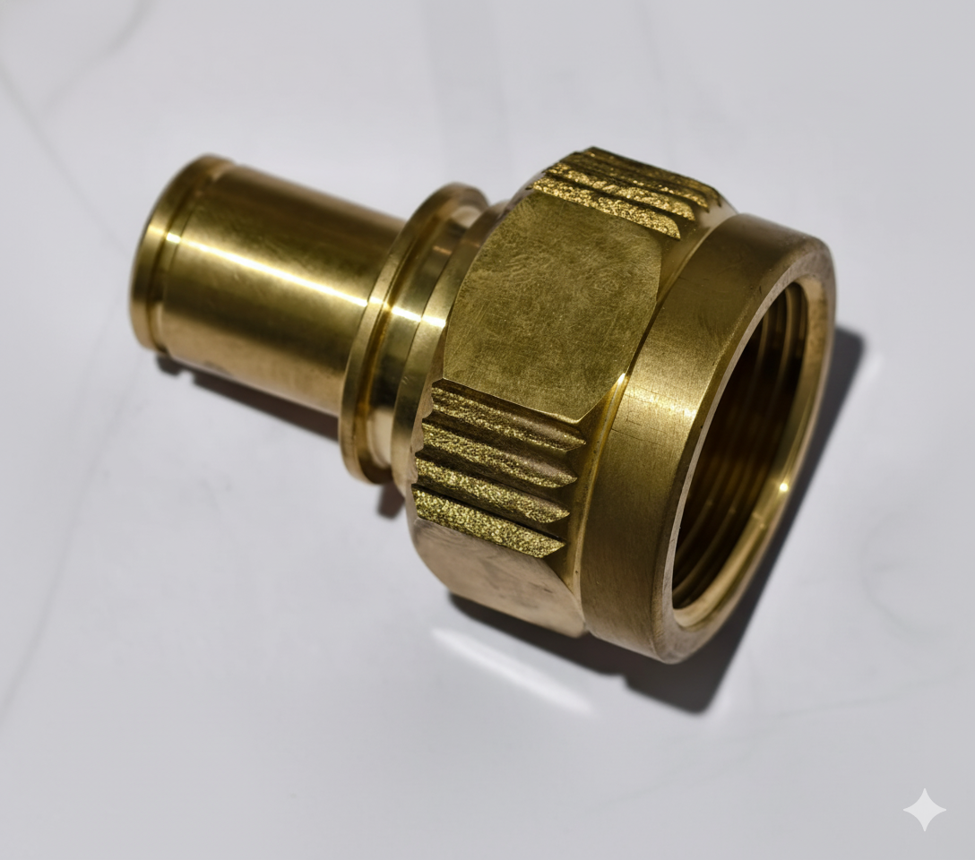 Universal Brass Male Pipe to Female Swivel Connector