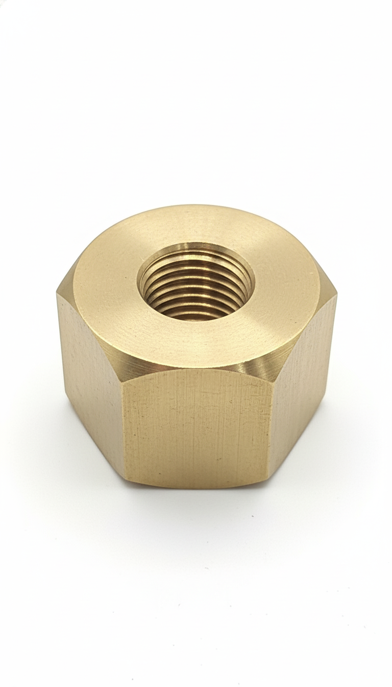 Precision Machined Brass Hex Nut